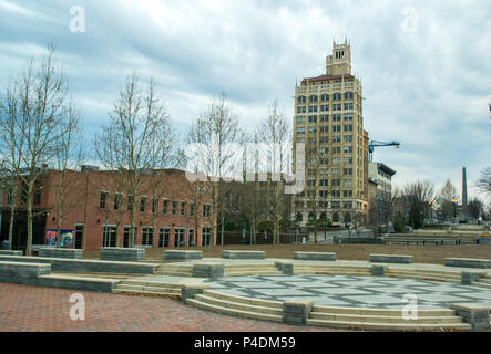 Downtown Asheville, North Carolina - scene in giro per la città Foto Stock