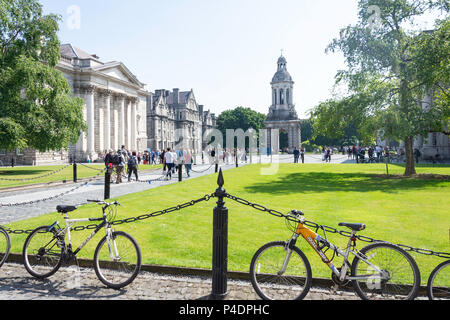 La piazza del Parlamento, il Trinity College di Dublino, College Green, Dublino, Provincia di Leinster, Repubblica di Irlanda Foto Stock