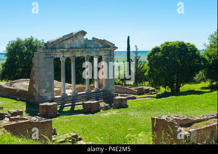 Agonothetes o Bouleuterion monumento, Apollonia parco archeologico, Pojani Village, Illyria, Albania Foto Stock