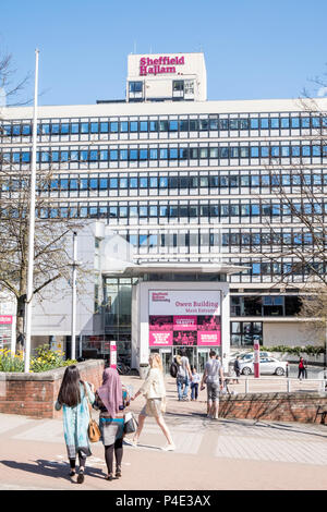 La Owen Edificio, Sheffield Hallam University, Sheffield, England, Regno Unito Foto Stock