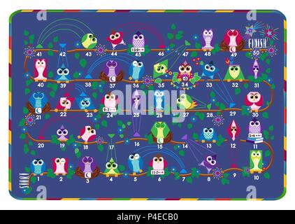 Scheda educativo gioco per bambini. Lo studio delle forme geometriche e matematica Illustrazione Vettoriale