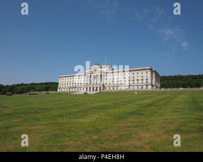 Gli edifici del Parlamento europeo (aka come Stormont) a Belfast, Regno Unito Foto Stock