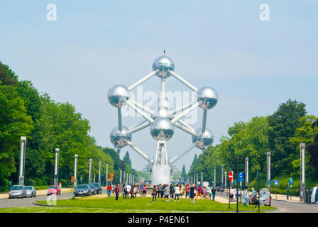 Atomium, Parc d'Osseghem, Laeken, Bruxelles, Belgio Foto Stock