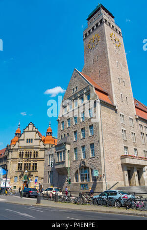 Il Rathaus Neukölln, quartiere municipio, Karl-Marx-Strasse, Neukölln, Berlino, Germania Foto Stock