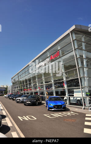 La Concessionaria Audi auto edificio Showroom in Knaresborough, Harrogate Foto Stock