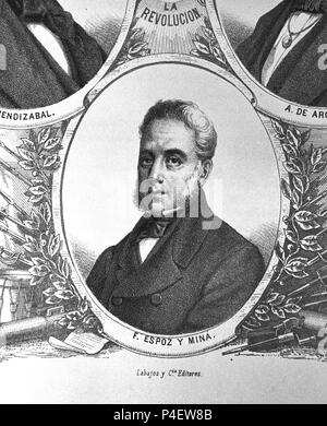 FRANCISCO Espoz y Mina (1781/1836) - Generale Español. Foto Stock