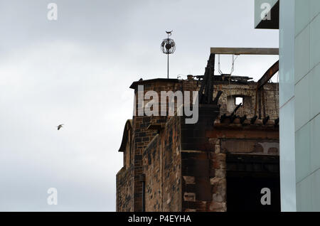 Glasgow School of Art edificio dopo il fuoco 2018 Foto Stock