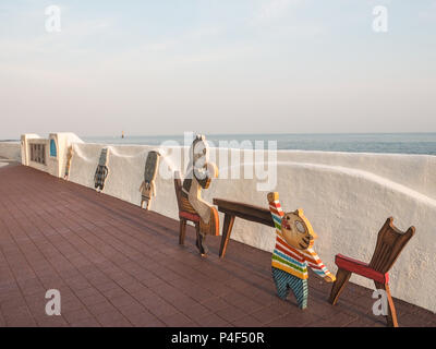 Bella arte Haeundae sul lungomare di Busan assimilabile per bambini libri foto, Corea del Sud Foto Stock