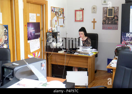 Il croato di Radio Cattolica ha celebrato quest'anno 20 anni di radiodiffusione in Zagreb, Croazia Foto Stock