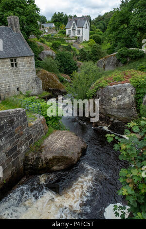 Le Chaos de Rochers, Huelgoat, Finistère Bretagna, Francia Foto Stock