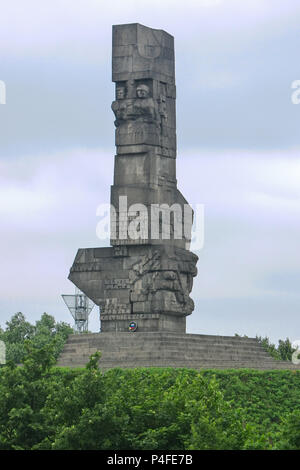 / Danzica Polonia - Giugno 30.2009: vista sulla famosa Westerplatte monumento Foto Stock