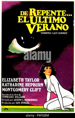 Pellicola originale titolo: improvvisamente la scorsa estate. Titolo inglese: improvvisamente la scorsa estate. Regista: Joseph L. MANKIEWICZ. Anno: 1959. Credito: Columbia Pictures / Album Foto Stock