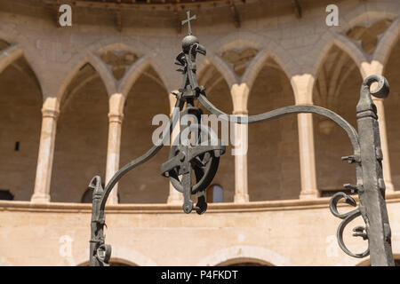 Antica Wishing Well a Palma di Maiorca Spagna Foto Stock