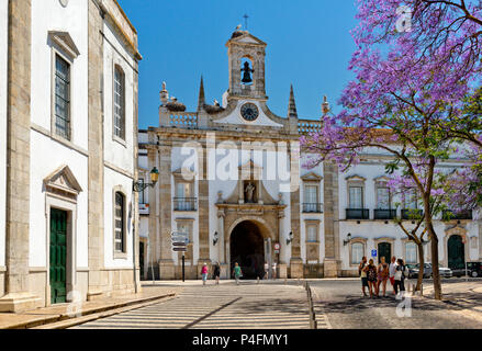 Arco da Vila, Faro, Algarve, Portogallo, Foto Stock