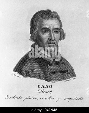 ALONSO CANO 1601/1667 - PINTOR ESPAÑOL. Autore: P. Esplugas. Posizione: Biblioteca Nacional-COLECCION, MADRID, Spagna. Foto Stock