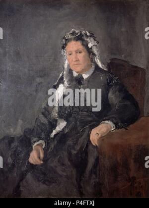 RETRATO DE MADAME LE COEUR - 1866 - O/L - 116x89 - IMPRESIONISMO FRANCES. Autore: Pierre Auguste Renoir (1841-1919). Posizione: MUSEE D'Orsay, Francia. Foto Stock