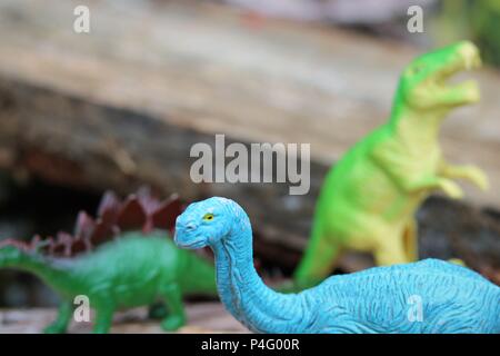 Giocattolo di plastica i dinosauri - News Concept Foto Stock