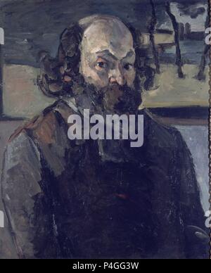 'SELF-portrait", 1873-1876, olio su tela, 64 x 53 cm. Autore: Paul Cézanne (1839-1906). Posizione: MUSEE D'Orsay. Foto Stock