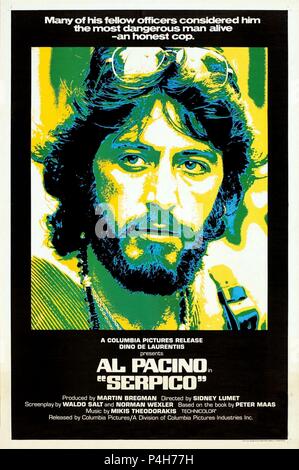 Pellicola originale titolo: SERPICO. Titolo inglese: SERPICO. Regista: SIDNEY LUMET. Anno: 1973. Credito: Paramount Pictures / Album Foto Stock
