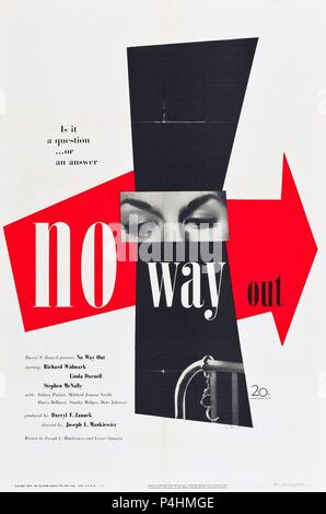 Pellicola originale titolo: No way out. Titolo inglese: No way out. Regista: Joseph L. MANKIEWICZ. Anno: 1950. Credito: 20TH CENTURY FOX / Album Foto Stock