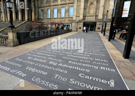 Di Liverpool Central Library, William Brown St, Liverpool City, Inghilterra, Regno Unito. Foto Stock