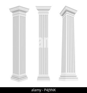 Colonne classiche isolato Foto Stock