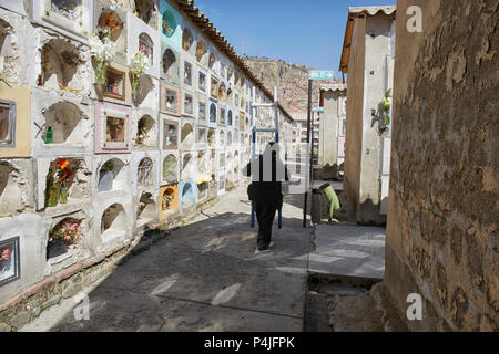 LA PAZ, BOLIVIA vista generale di La Paz cimitero Foto Stock