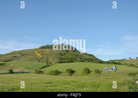 La torre della TV in Calaf,Catalogna, Spagna Foto Stock