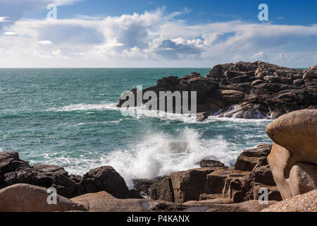 Piper's Hole e testa esterna, Testa Peninnis, St. Mary's, Isole Scilly Foto Stock