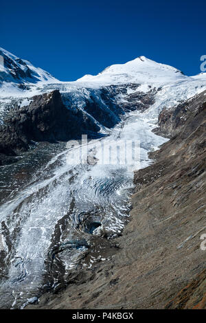 Dettaglio del ghiacciaio Pasterze ai piedi del Großglockner in Austria, Europa Foto Stock