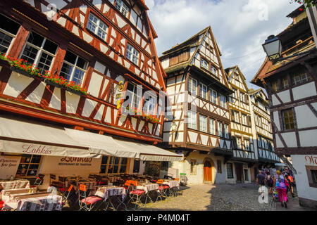 Petite France di Strasburgo Città Vecchia, Alsazia, Francia. Foto Stock