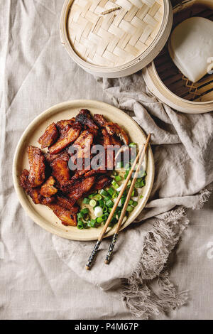 Barbecue di pancetta di maiale Foto Stock