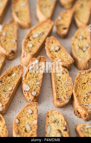 Cantuccini (biscotti di Prato) biscotti con le mandorle Foto Stock