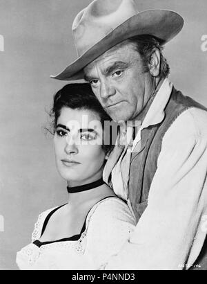 Pellicola originale titolo: rendere omaggio ad un uomo cattivo. Titolo inglese: rendere omaggio ad un uomo cattivo. Regista: ROBERT WISE. Anno: 1956. Stelle: JAMES CAGNEY; Irene Papas. Credito: M.G.M. / Album Foto Stock