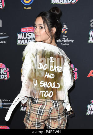 Hollywood, California, USA. Il 22 giugno, 2018. JENNA ORTEGA a 2018 Radio Disney Music Awards tenutosi al Loews Hotel. Credito: Birdie Thompson/AdMedia/ZUMA filo/Alamy Live News Foto Stock