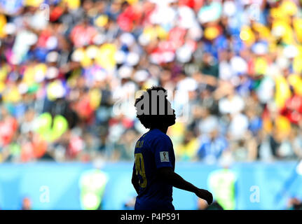 San Pietroburgo, Russia. Il 22 giugno 2018.BRASILE VS. COSTA RICA - Willian do Brasil durante il Brasile/Costa Rica partita valevole per il 2018 Coppa del Mondo svoltasi a Zenit Arena a San Pietroburgo, Russia. (Foto: Rodolfo Buhrer/La/Imagem Fotoarena) Credito: Foto Arena LTDA/Alamy Live News Foto Stock