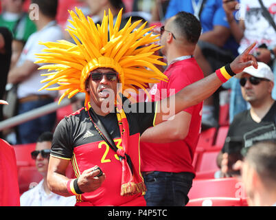 Belgio Il Belgio della ventola V TUNISIA BELGIO V TUNISIA, 2018 FIFA WORLD CUP RUSSIA 23 giugno 2018 GBC8527 2018 FIFA World Cup Russia Spartak Stadium Group G rigorosamente solo uso editoriale. Se il giocatore/i giocatori raffigurata in questa immagine è/sono la riproduzione per un Club Inglese o l'Inghilterra per la squadra nazionale. Quindi questa immagine può essere utilizzata solo per scopi editoriali. Uso non commerciale. I seguenti usi sono anche limitato anche se in un contesto editoriale: Utilizzare in combinazione con, o parte della, qualsiasi non autorizzato di audio, video, dati, calendari, club/campionato loghi, scommesse, giochi o qualsiasi 'live' services Foto Stock