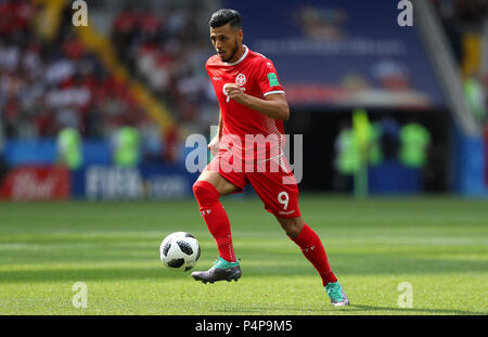 Mosca, Russia. Il 23 giugno 2018. - Anice BADRI di Tunisia durante il match tra il Belgio e la Tunisia valida per il 2018 Coppa del Mondo svoltasi presso l'Arena Otkrytie (Spartak) a Mosca, in Russia. (Foto: Rodolfo Buhrer/La/Imagem Fotoarena) Credito: Foto Arena LTDA/Alamy Live News Credito: Foto Arena LTDA/Alamy Live News Foto Stock