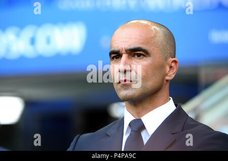 Mosca, Russo. Il 23 giugno, 2018. 23.06.2018. Mosca, Federazione:Roberto Martinez, Belgio pullman, per la Coppa del Mondo FIFA Russia 2018, gruppo C, la partita di calcio tra Belgio V TUNISIA in SPARTAK STADIUM di Mosca Stadium Credit: Indipendente Agenzia fotografica/Alamy Live News Foto Stock