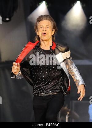 Il Rolling Stones giocano la loro prima dei tre spettacoli nella capitale presso il London Stadium con: Rolling Stones, Mick Jagger dove: Londra, Regno Unito quando: 22 maggio 2018 Credit: John Rainford/WENN Foto Stock