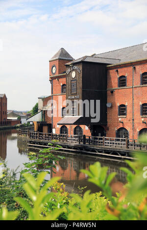 Wigan Pier, reso famoso da George Orwell, nel Lancashire in NW England, Regno Unito Foto Stock