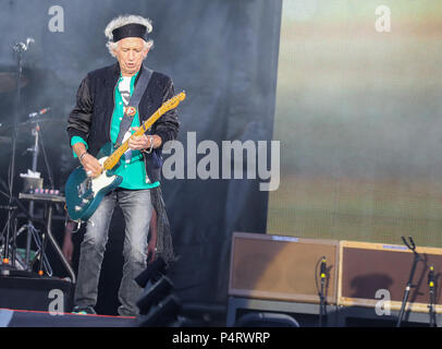 Il Rolling Stones giocano la loro prima dei tre spettacoli nella capitale presso il London Stadium con: Rolling Stones, Keith Richards dove: Londra, Regno Unito quando: 22 maggio 2018 Credit: John Rainford/WENN Foto Stock