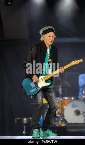 Il Rolling Stones giocano la loro prima dei tre spettacoli nella capitale presso il London Stadium con: Rolling Stones, Keith Richards dove: Londra, Regno Unito quando: 22 maggio 2018 Credit: John Rainford/WENN Foto Stock