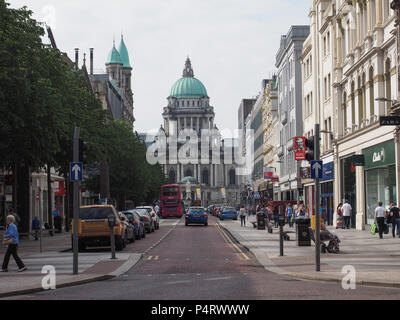 BELFAST, Regno Unito - circa giugno 2018: Vista della città di Belfast Foto Stock
