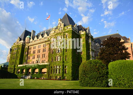 L'iconico Empress Hotel a Victoria BC, Canada Foto Stock