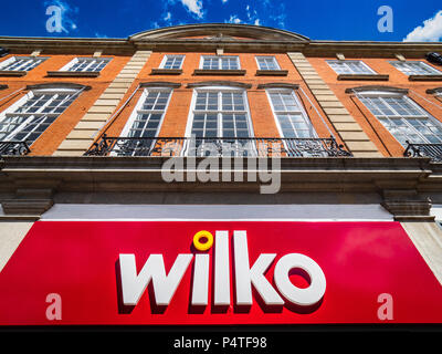 Wilko Store di Fitzroy St Cambridge in un ex magazzino dall'architetto R. Frank Atkins. Wilko era noto in precedenza come Wilkinson negozi di ferramenta. Foto Stock