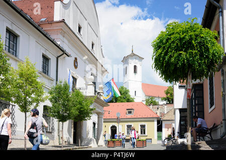 Szentendre (Sankt Andrä): Municipio, Castle Mountain con San Giovanni Battista in Ungheria, Pest, Foto Stock