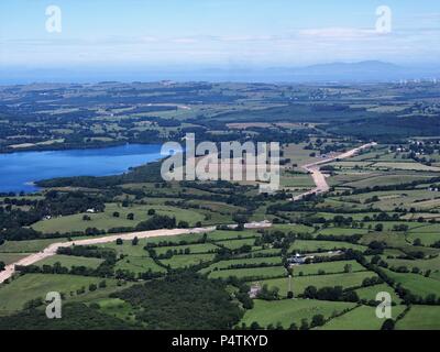 La cicatrice della conduttura di sfiato da Thirlmere per la Cumbria occidentale, Settentrionale Bassenthwaite Lake, Parco Nazionale del Distretto dei Laghi, Cumbria, Regno Unito Foto Stock