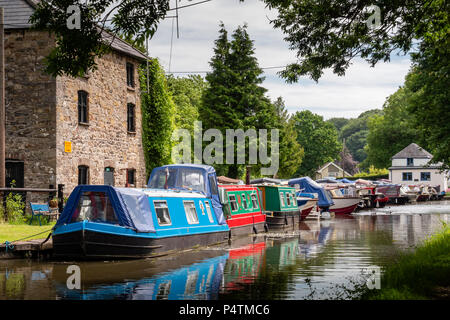 Govilon Wharf Monmouthshire e Brecon Canal Abergavennny Monmouthshire Galles Foto Stock