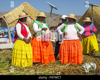 Le donne dal Lago Titicaca Foto Stock